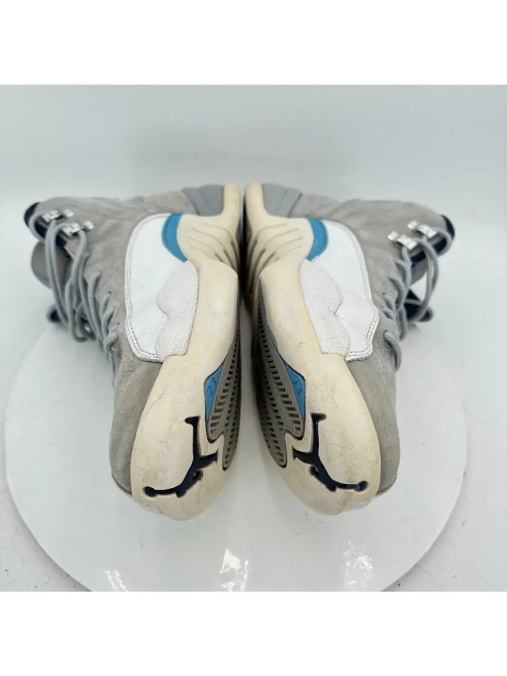Nike Air Jordan 12 Retro Men Size 10.5 130690-007 Grey University Blue Shoes
